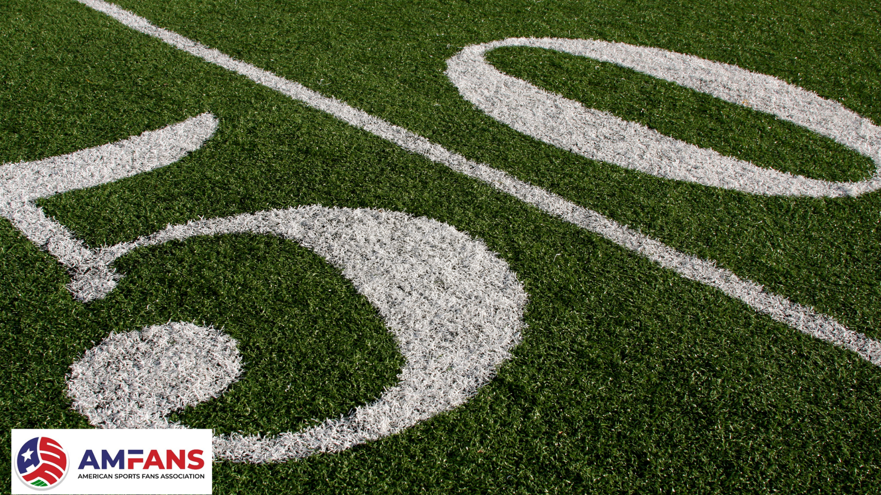 50 yard line of a football field