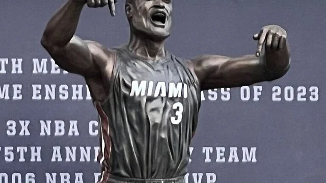 Heat Honor Dwayne Wade with Statue of Random Monster