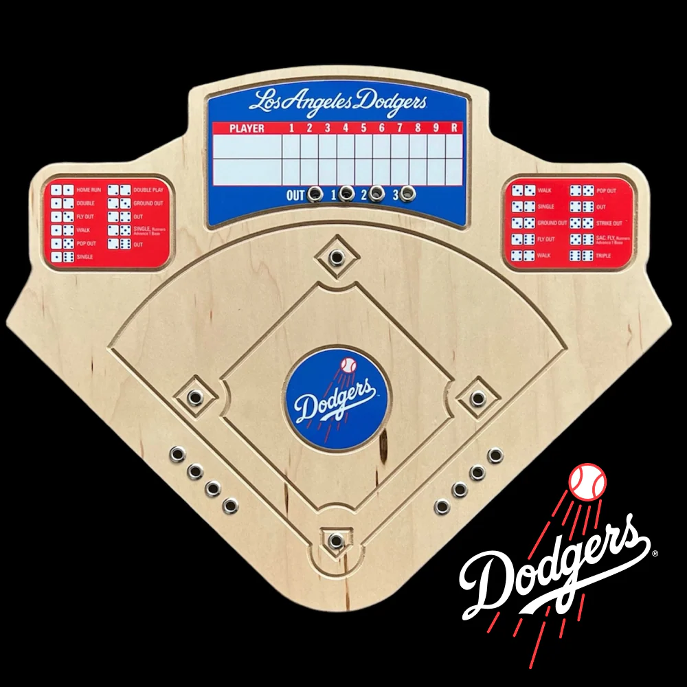 Across the Board handcrafted MLB baseball game Los Angeles Dodgers
