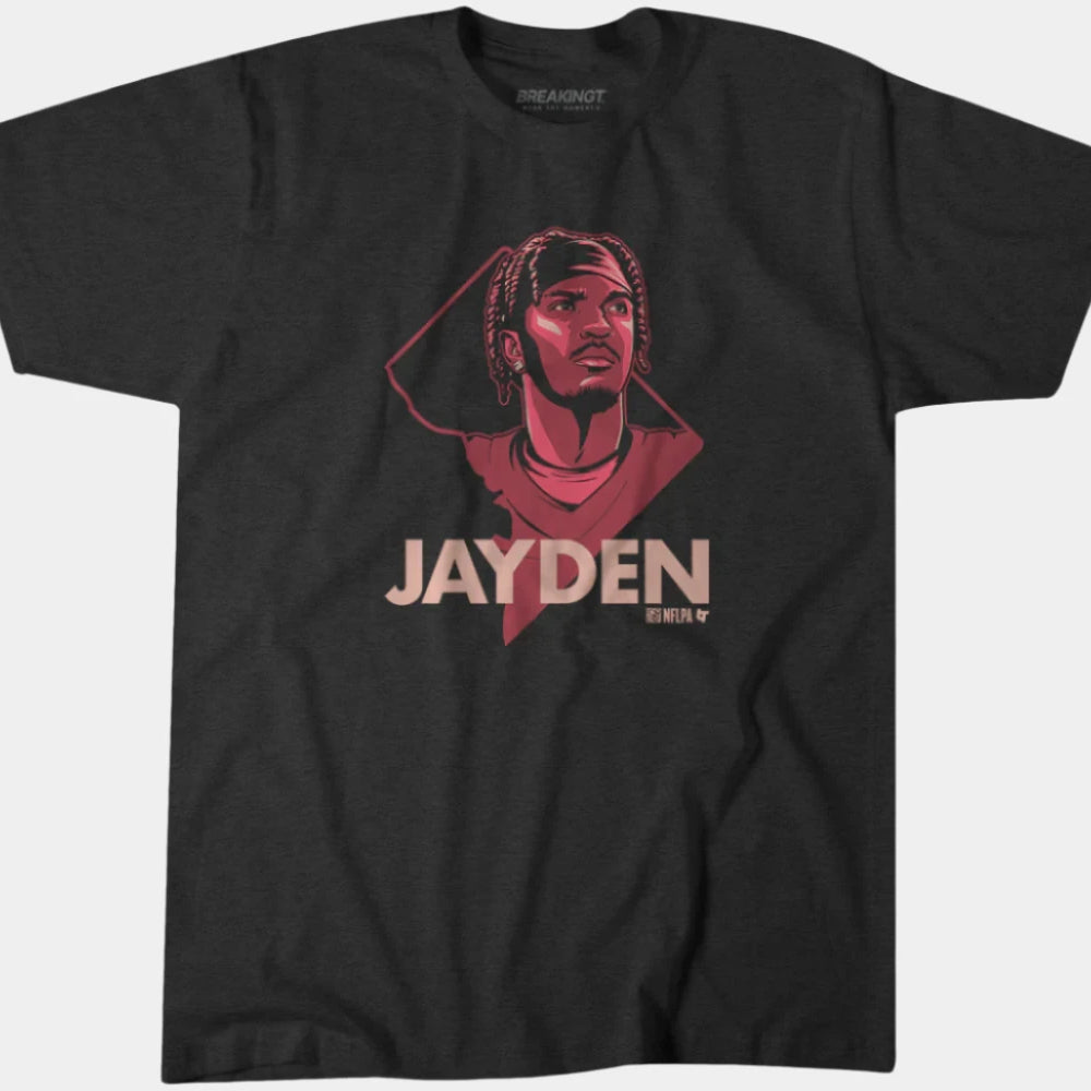 BreakingT Jayden Daniels Hope tee black NFL football