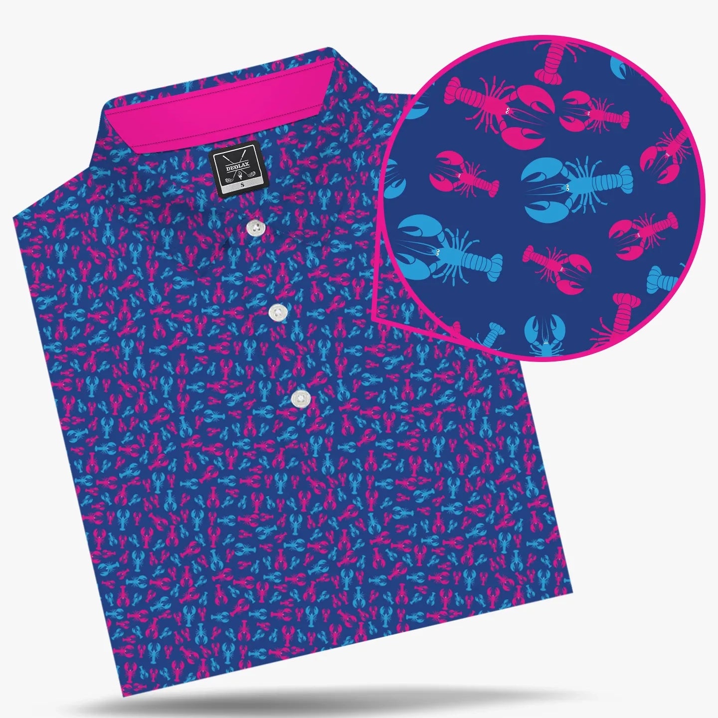 Deolax men's crawfish boil golf polo