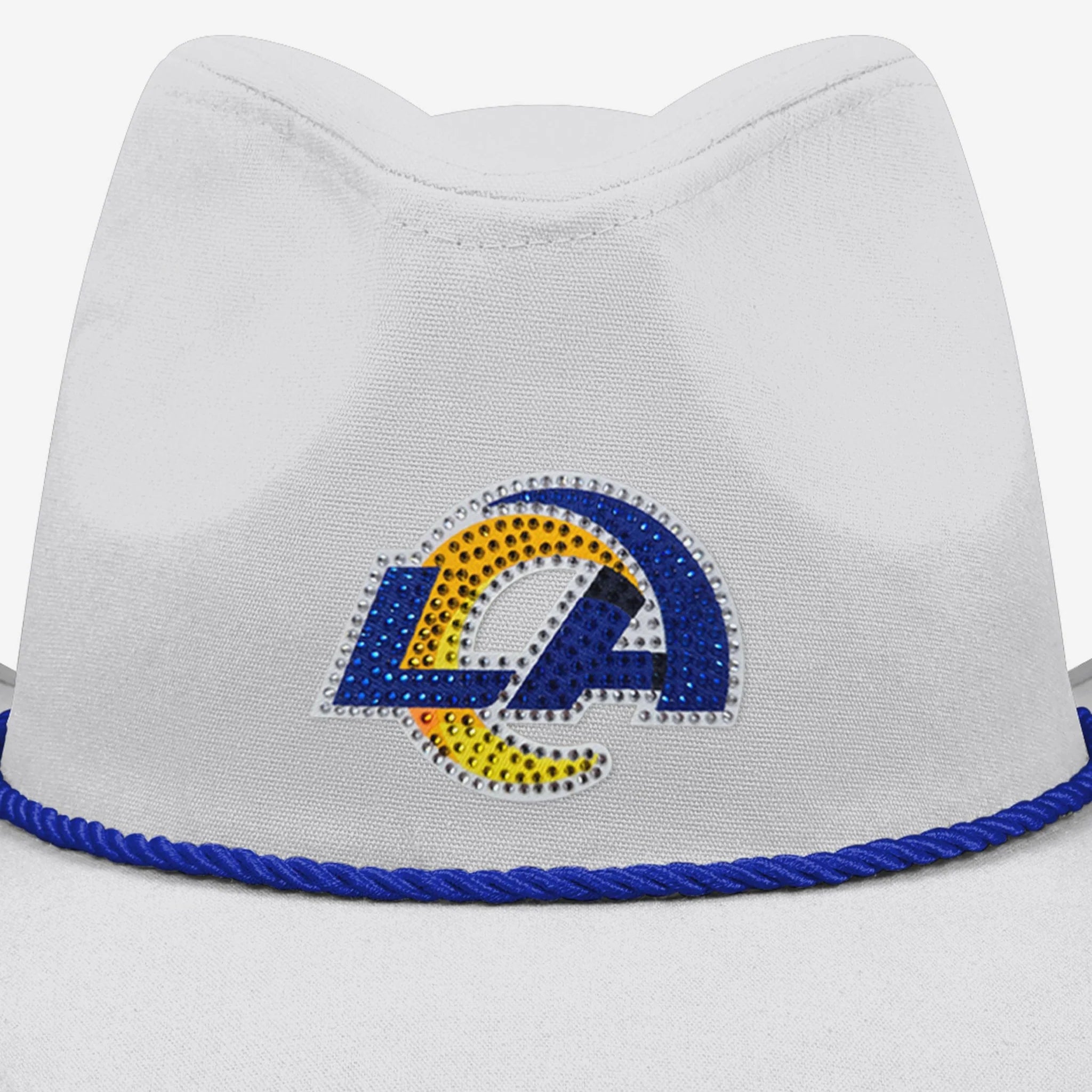 White Rhinestone Logo Cowboy Hat Los Angeles Rams