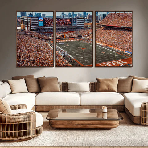 Wall Art Canvas Print Stadium Texas Longhorns