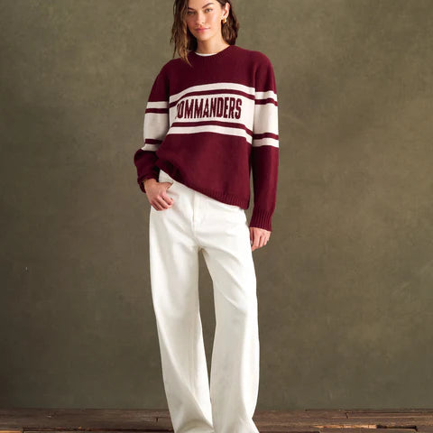 NFL Luxe Cashmere Crewneck Sweater Washington Commanders