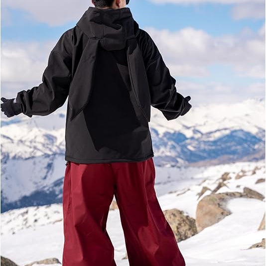 Doorek Suspender Baggy Snow Pants red