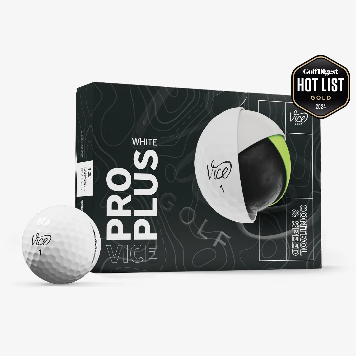 Vice Pro Plus white golf balls
