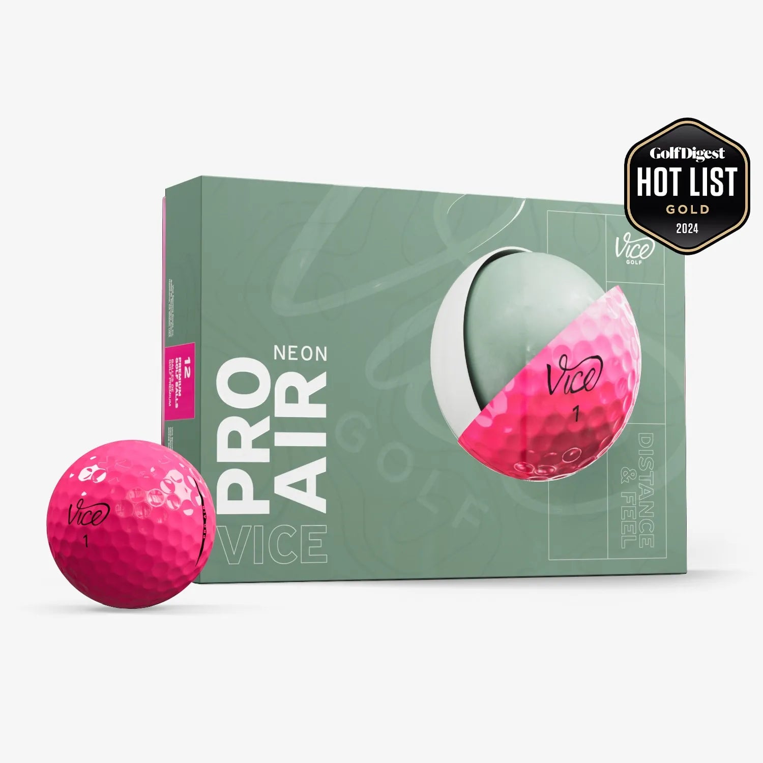 Vice Pro Air neon golf balls