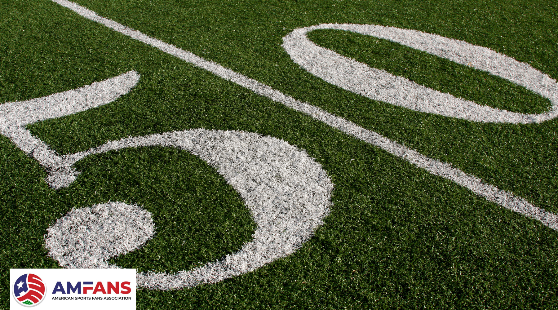 50 yard line of a football field