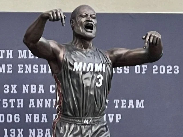 Heat Honor Dwayne Wade with Statue of Random Monster