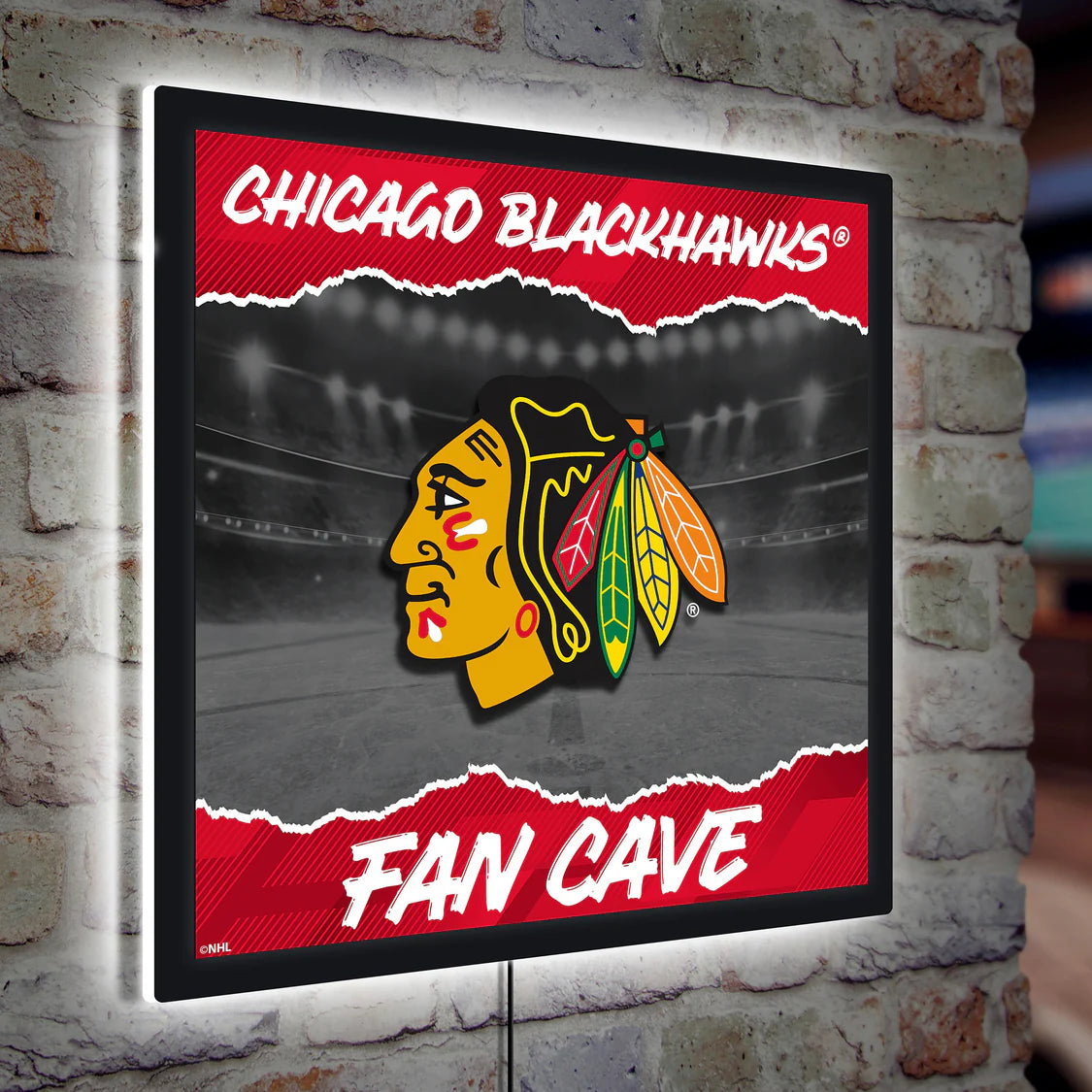 Chicago Blackhawks LED wall art