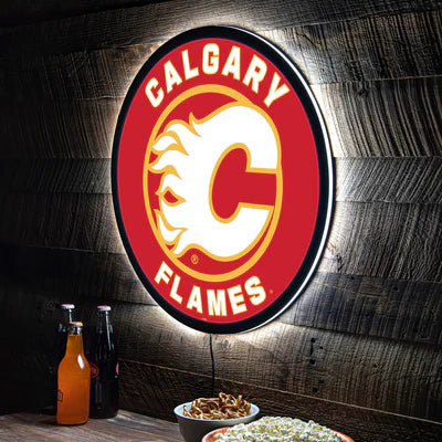 Calgary Flames LED wall art