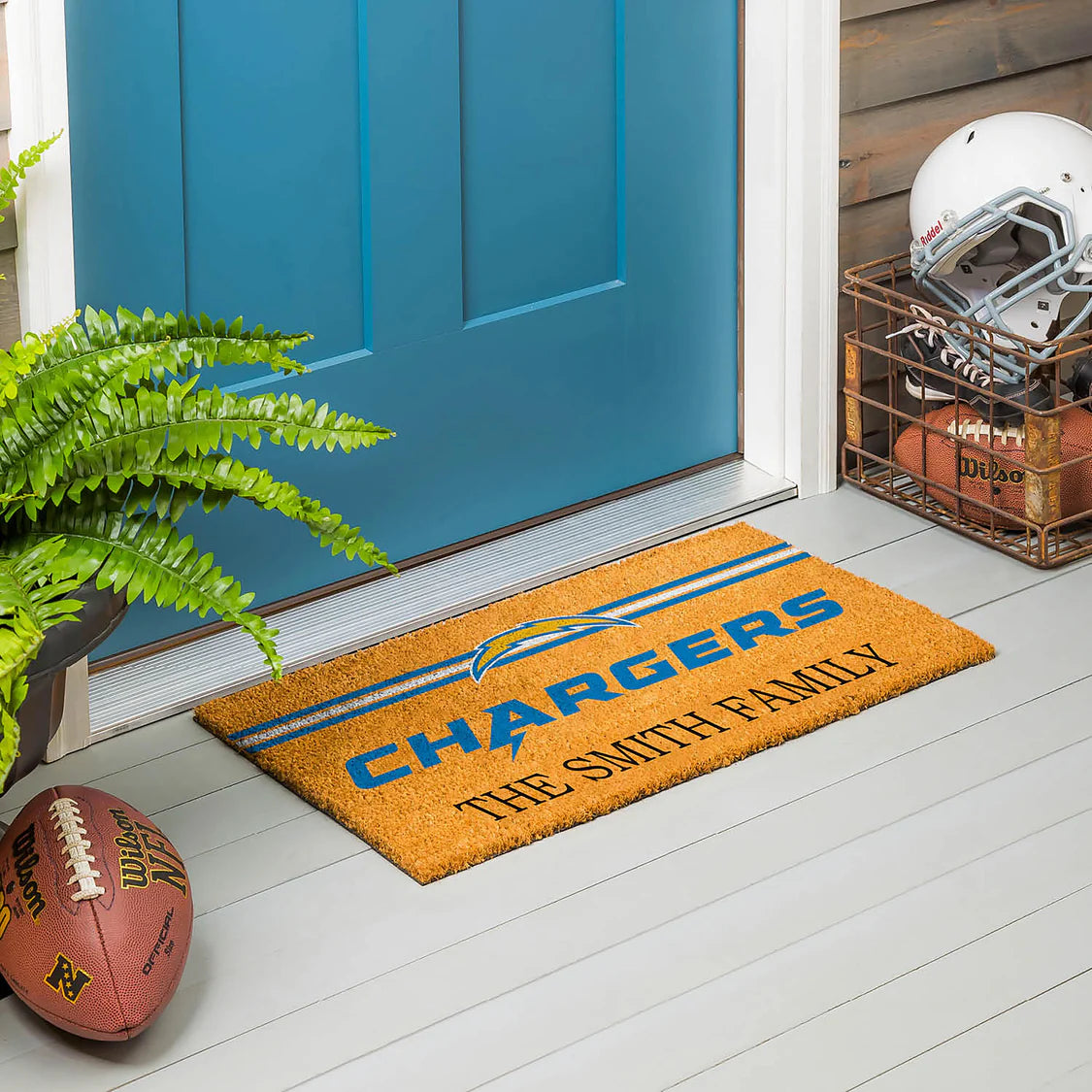 Los Angeles Charges customized door mat