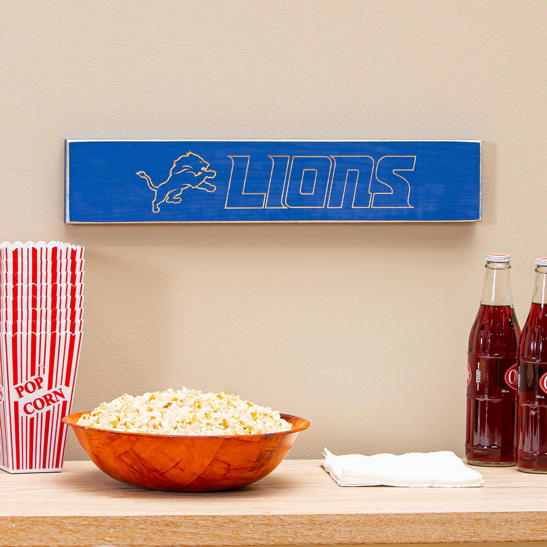 Detroit Lions wood wall art