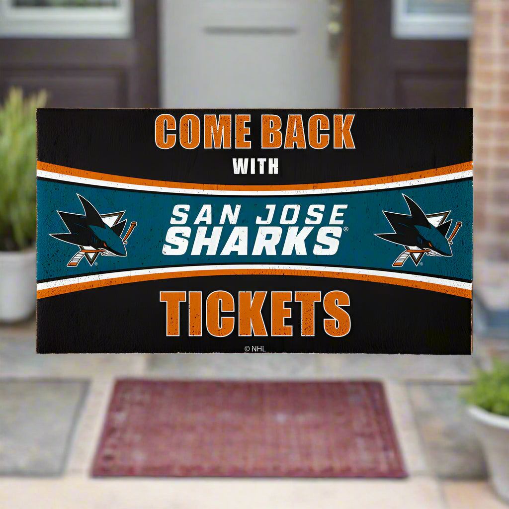 San Jose Sharks door mat