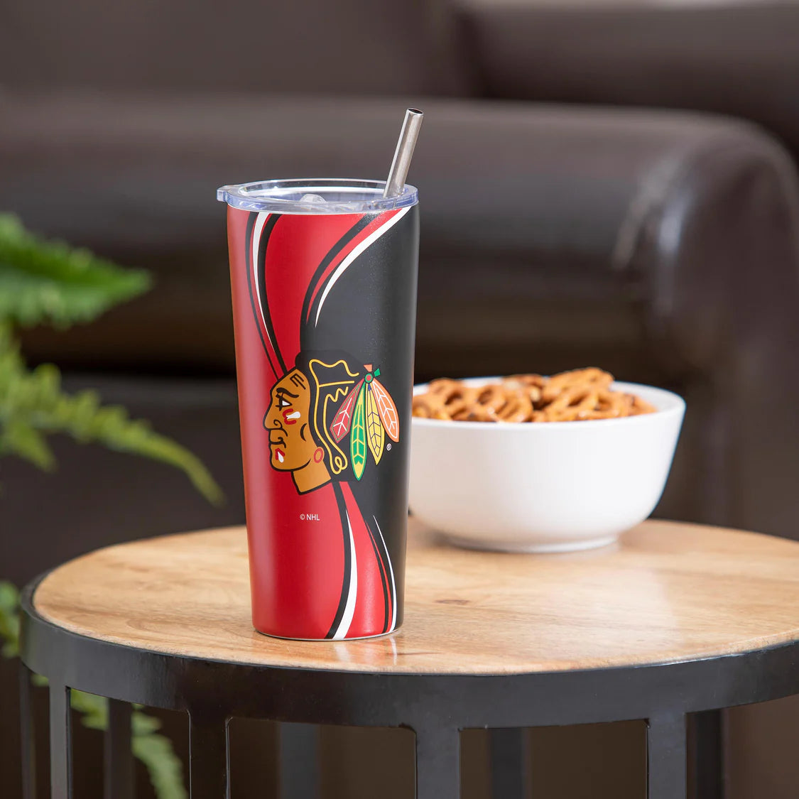 Chicago Blackhawks steel tumbler