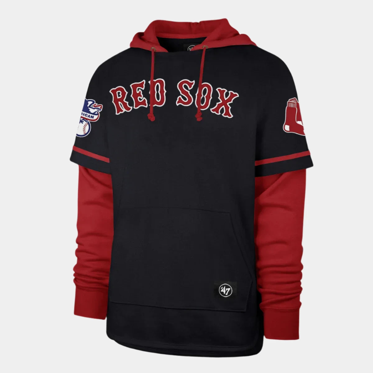 '47 Shortstop Pullover Hood Boston Red Sox Trifecta navy blue red