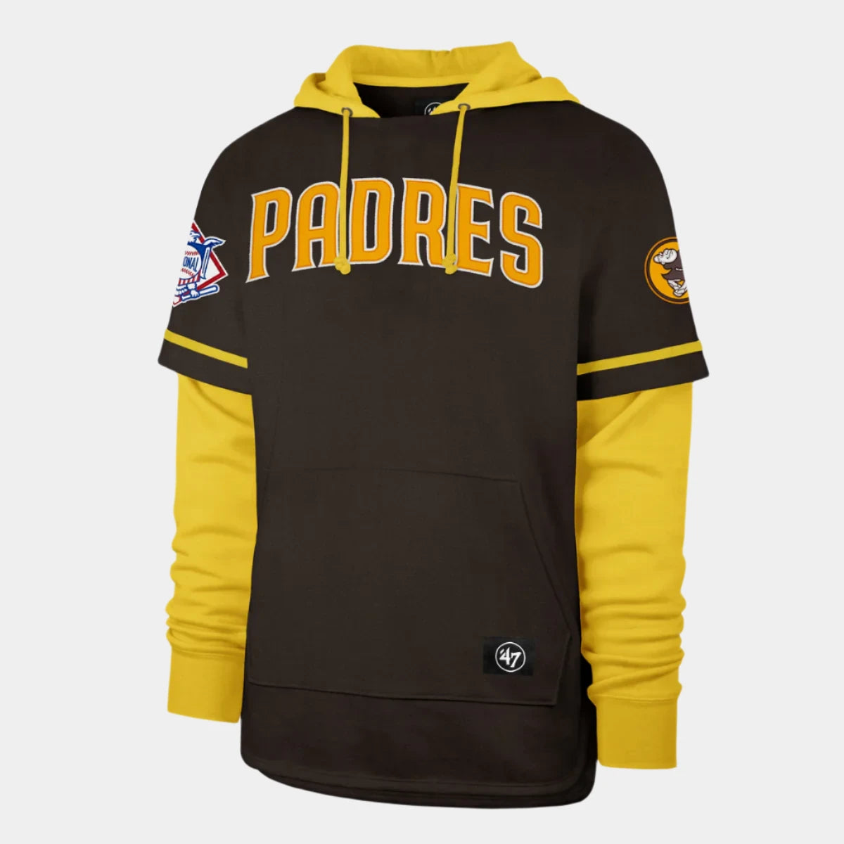 '47 Shortstop Pullover Hood San Diego Padres Trifecta black yellow