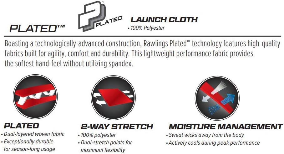 Rawlings Launch Series Full Length Baseball Pants material description