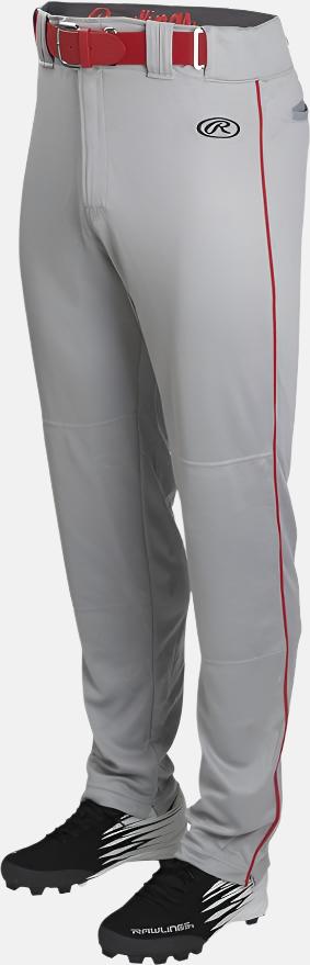 Rawlings Launch Series Full Length Baseball Pants with red piping