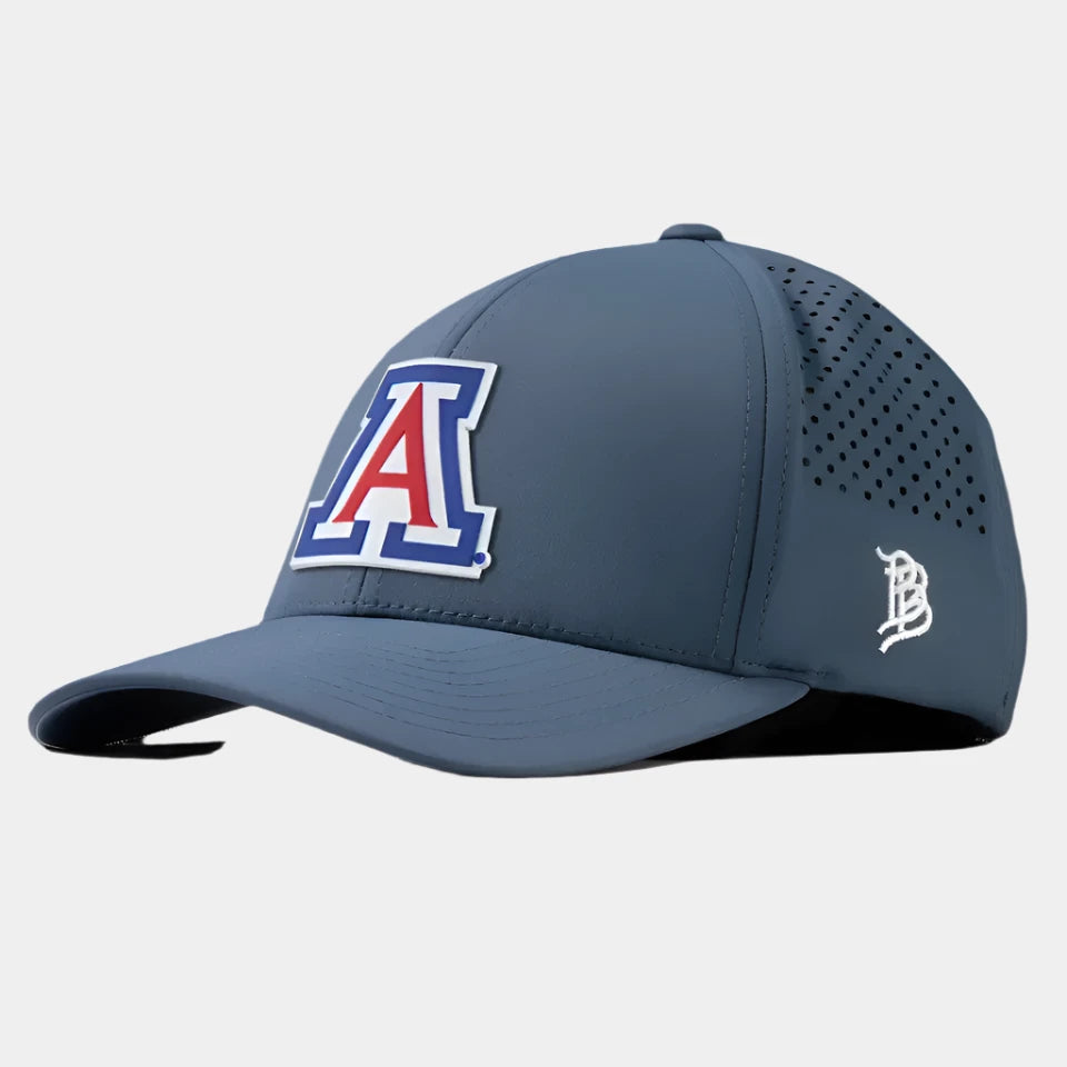 Branded Bills University of Arizona "Arizona Block" Curved Performance hat blue white red