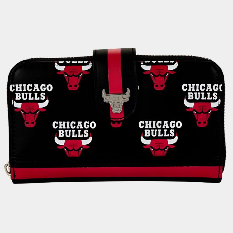 Funko NBA Chicago Bulls Logo Zip Around Wallet black red