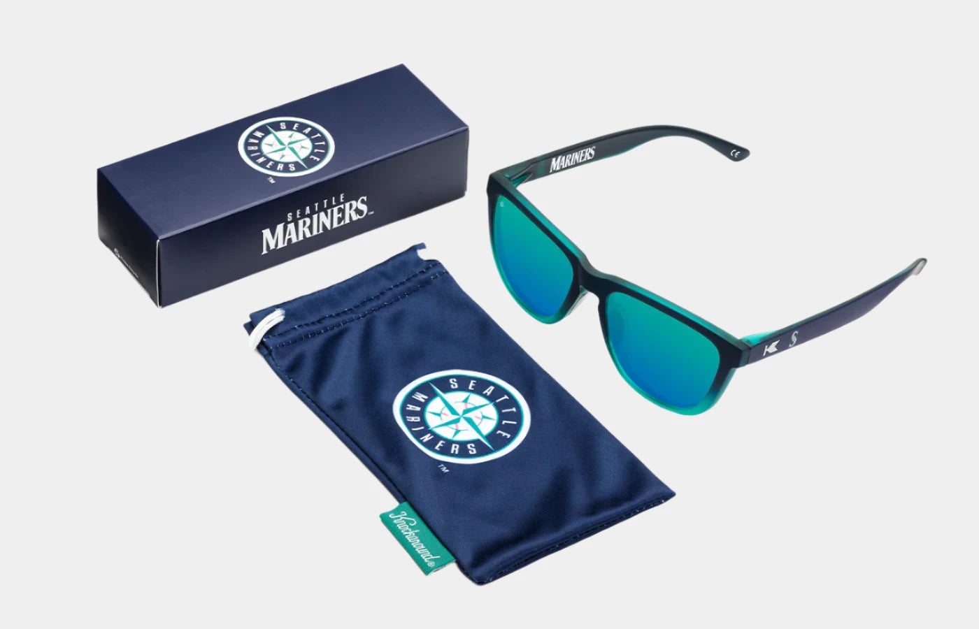 Knockaround sunglasses MLB Seattle Mariners blue green