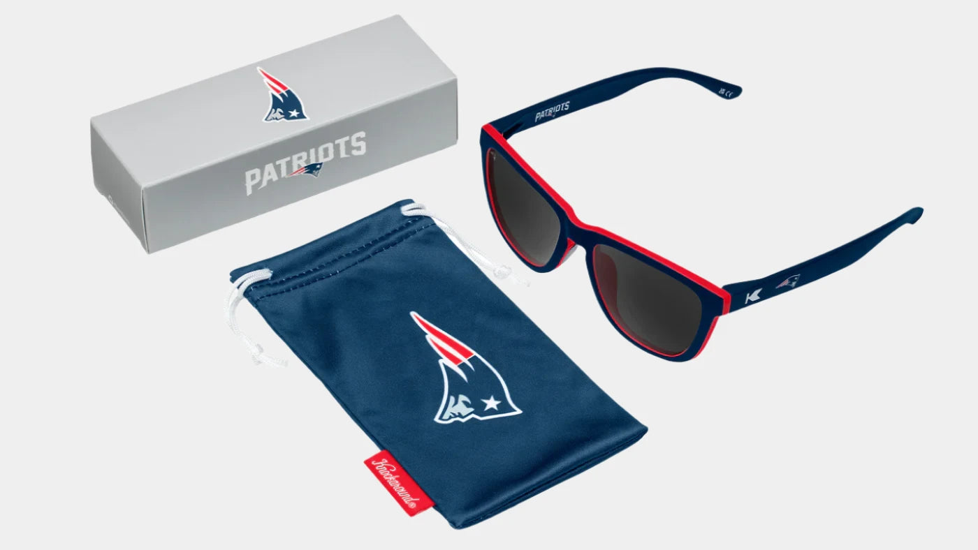 Knockaround sunglasses NFL New England Patriots blue red