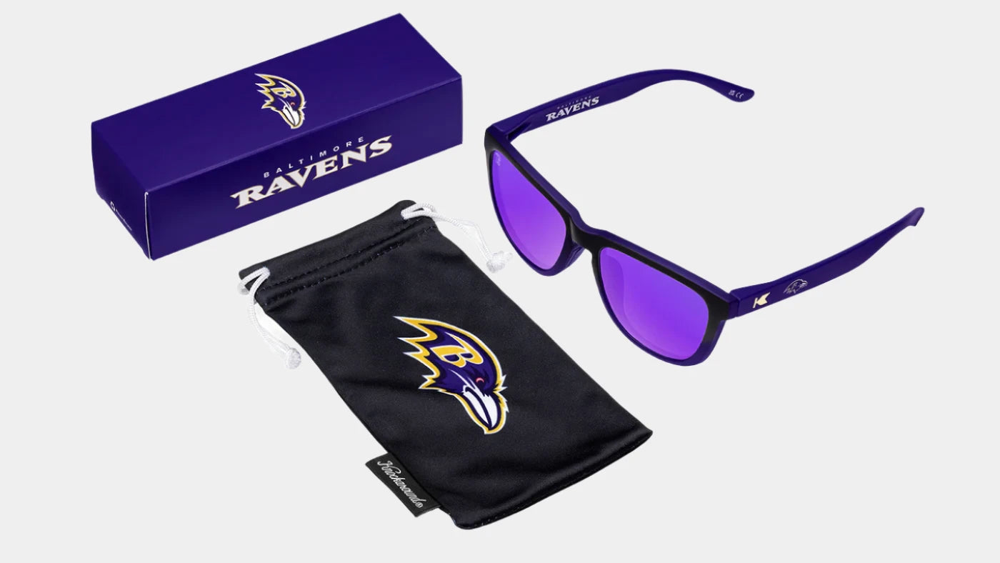 Knockaround sunglasses NFL Baltimore Ravens purple black