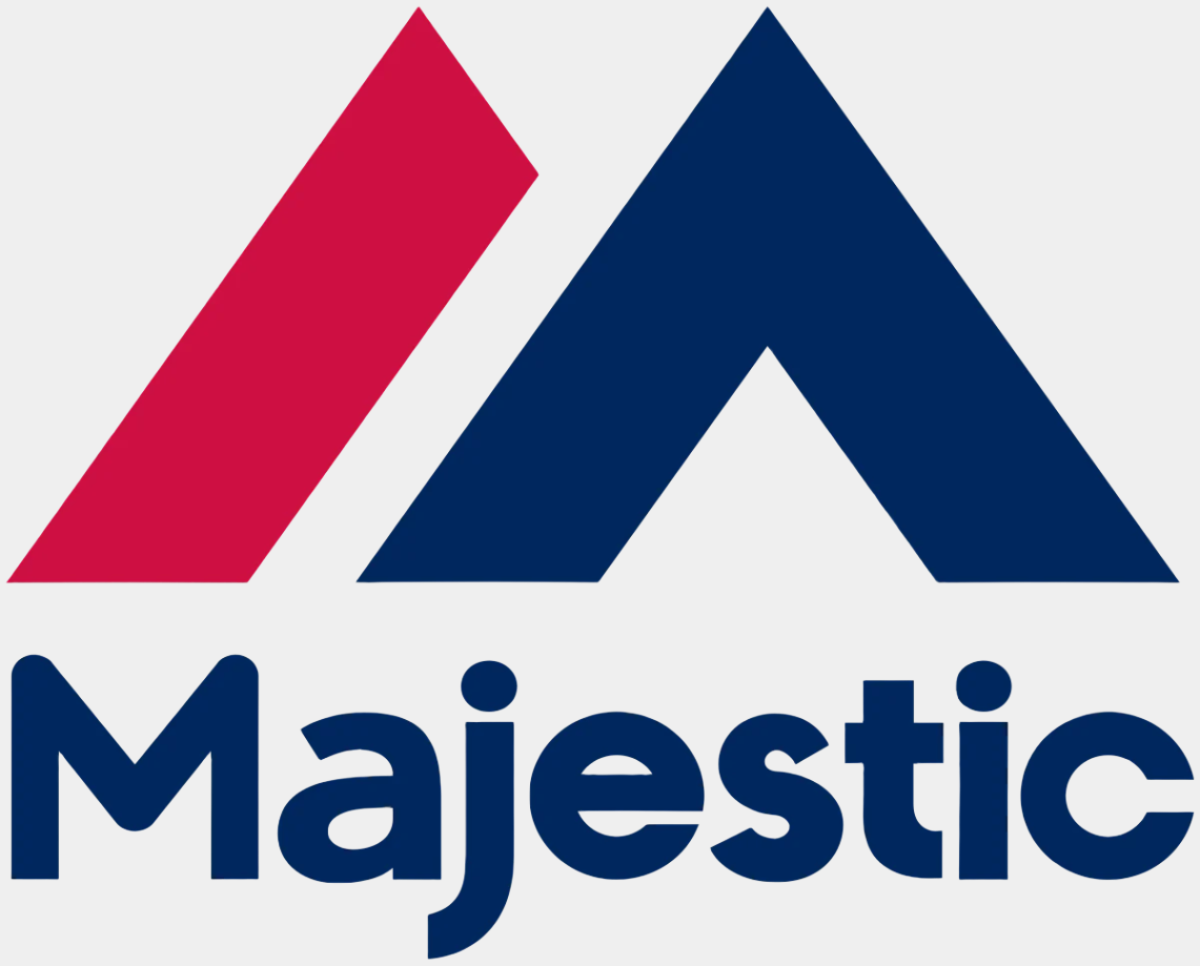 Majestic Athletic red blue logo