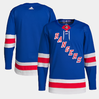 Men's New York Rangers adidas Royal Home Primegreen Authentic Jersey NHL hockey