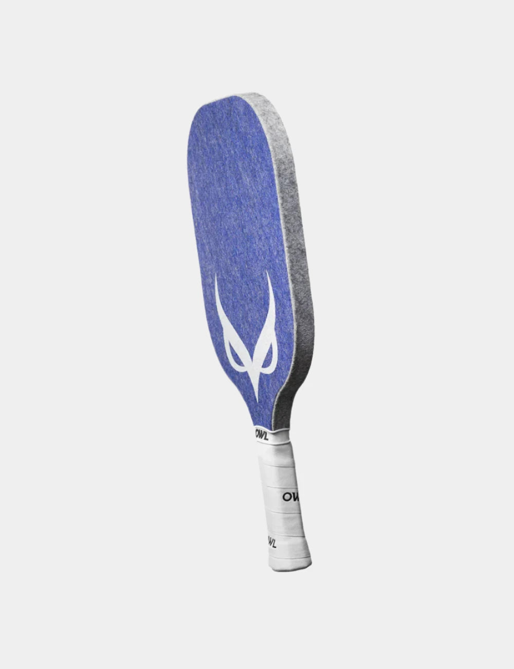 Side View of The OWL PX Pickleball Paddle Blue with White Handle