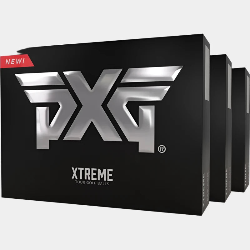 Box of PXG XTreme Tour golf balls buy one dozen get one dozen free personalization