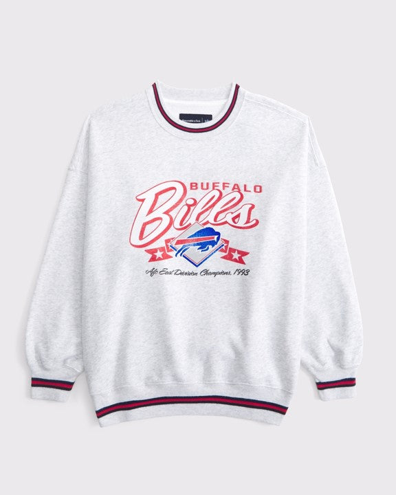 Abercrombia and Fitch Women's Vintage Sunday Crew Buffalo Bills