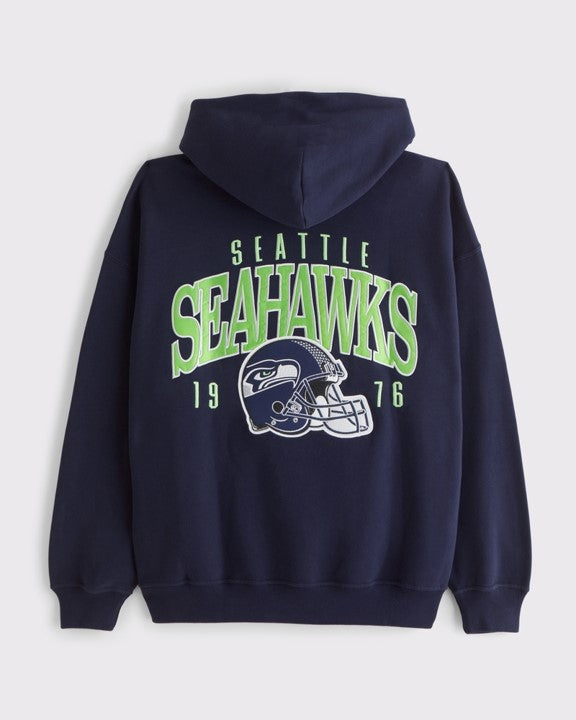 NFL Popover Hoodie Seattle Seahawks navy blue
