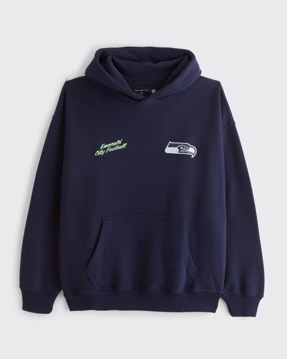 NFL Popover Hoodie Seattle Seahawks navy blue