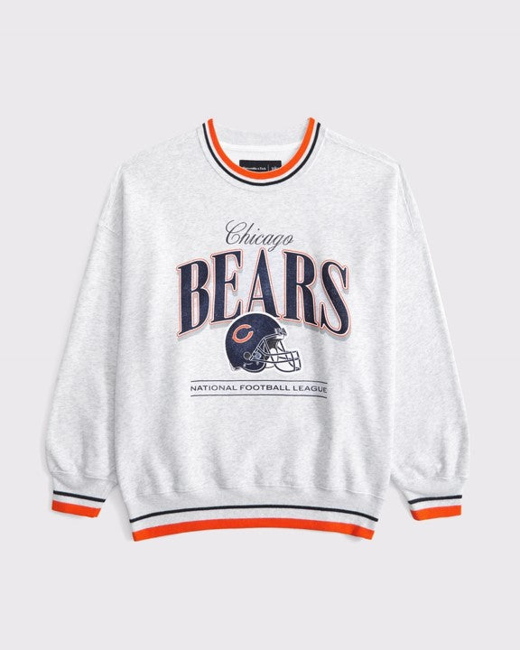 Abercrombia and Fitch Women's Vintage Sunday Crew Chicago Bears