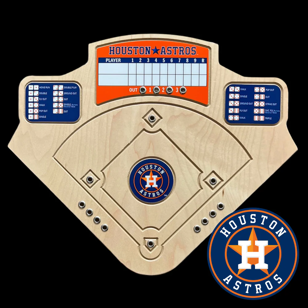 Across the Board handcrafted MLB baseball game Houston Astros