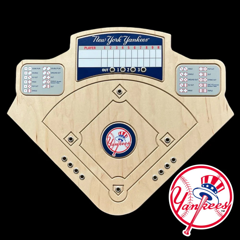 Across the Board handcrafted MLB baseball game New York Yankees
