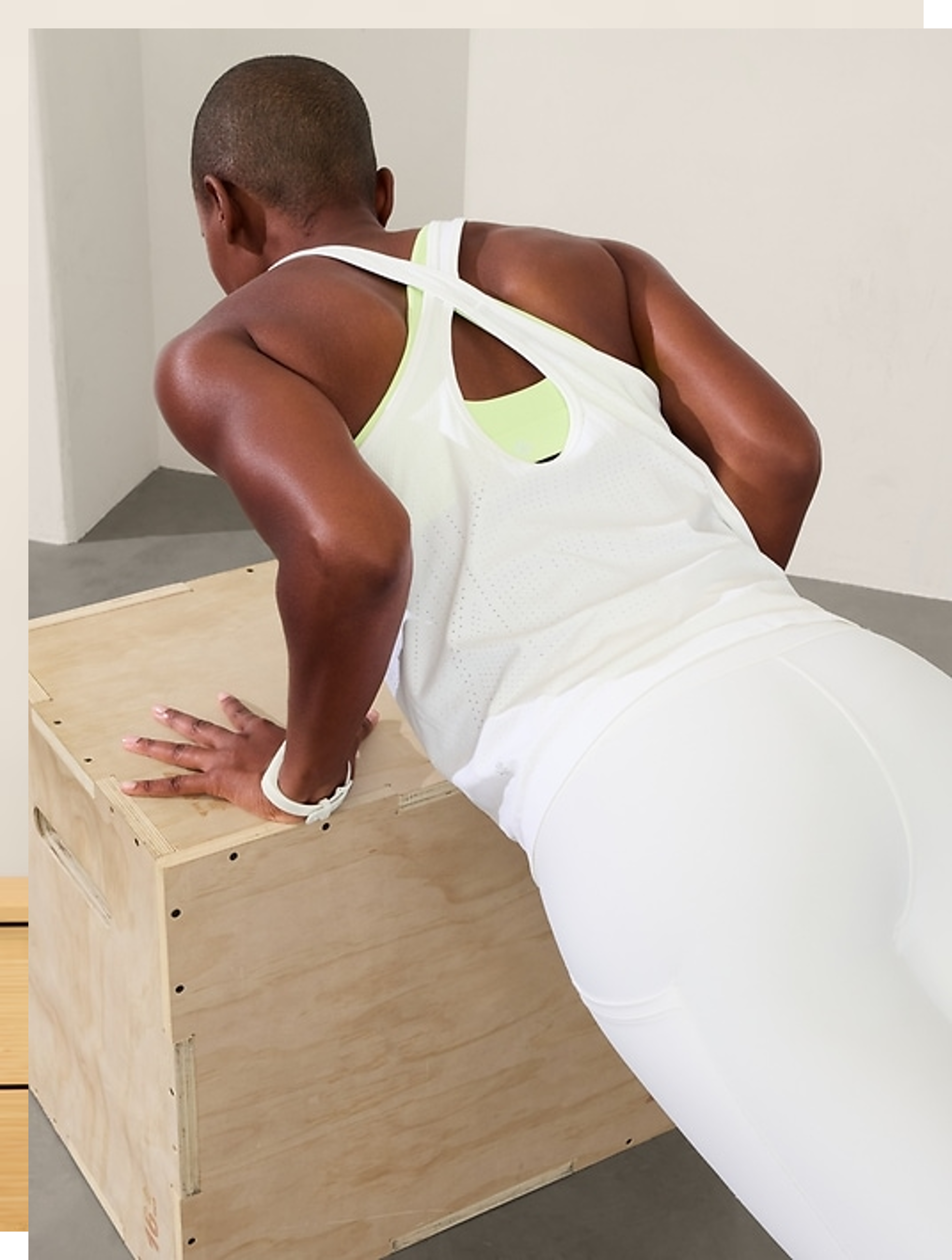 Athleta In Motion Seamless Criss Cross Tank bright white