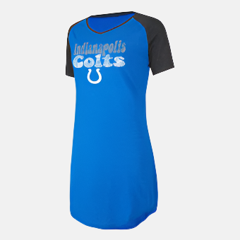 Indianapolis Colts Women's Concepts Sport Raglan V-Neck Nightshirt