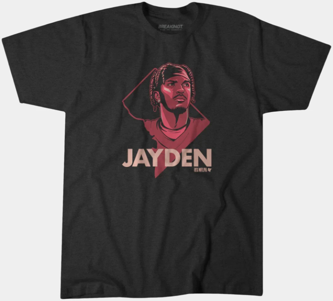 BreakingT Jayden Daniels Hope tee black NFL football