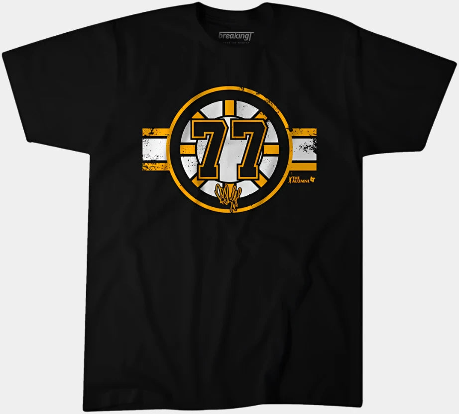 BreakingT Ray Borque 77 Boston Bruins NHL hockey black