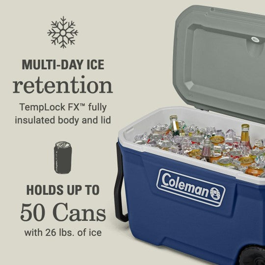 Coleman Classic Series 62-Quart Wheeled Cooler