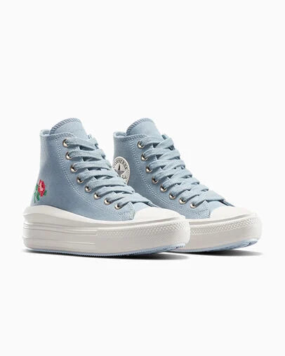 Chuck Taylor All Star Move Platform Rose Cross Stitch