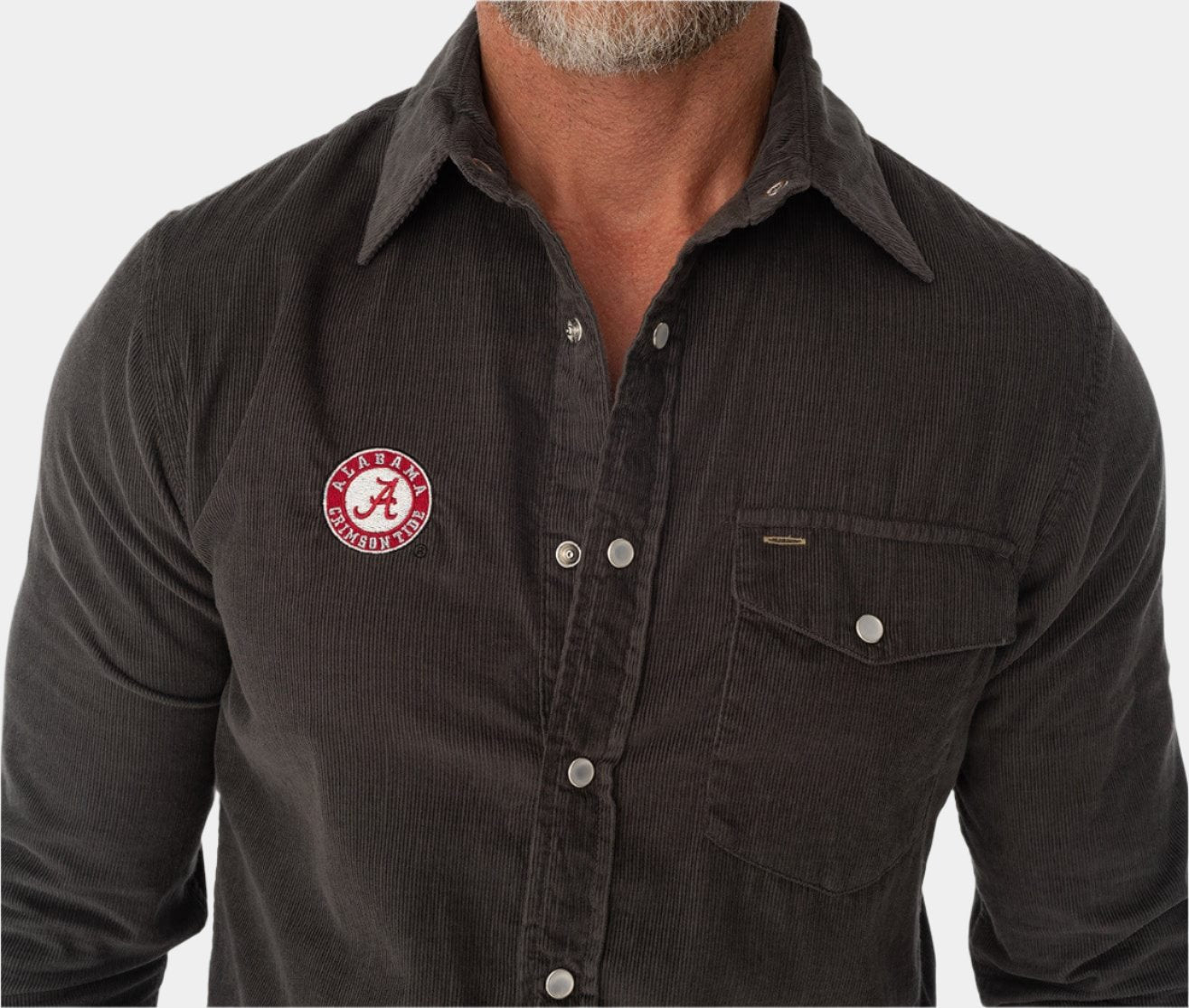 Criquet Shirts Corduroy Pearl Snap Alabama Crimson Tide