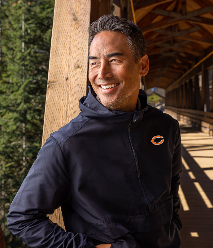 Cutter & Buck NFL collection pullover navy blue Chicago Bears