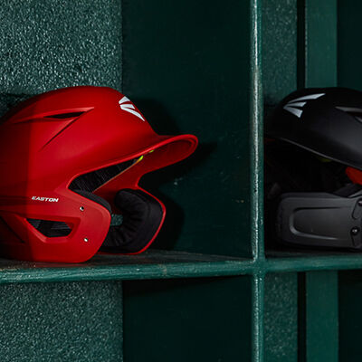 Easton Rawlings baseball helmet red