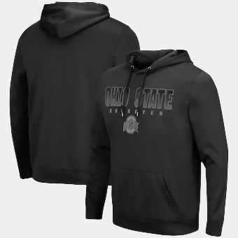 Colosseum Oregon Ducks Black Blackout 3.0 Pullover Hoodie Ohio State Buckeyes