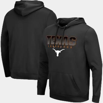 Colosseum Oregon Ducks Black Blackout 3.0 Pullover Hoodie Texas Longhorns