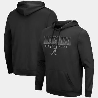 Colosseum Oregon Ducks Black Blackout 3.0 Pullover Hoodie Alabama Crimson Tide